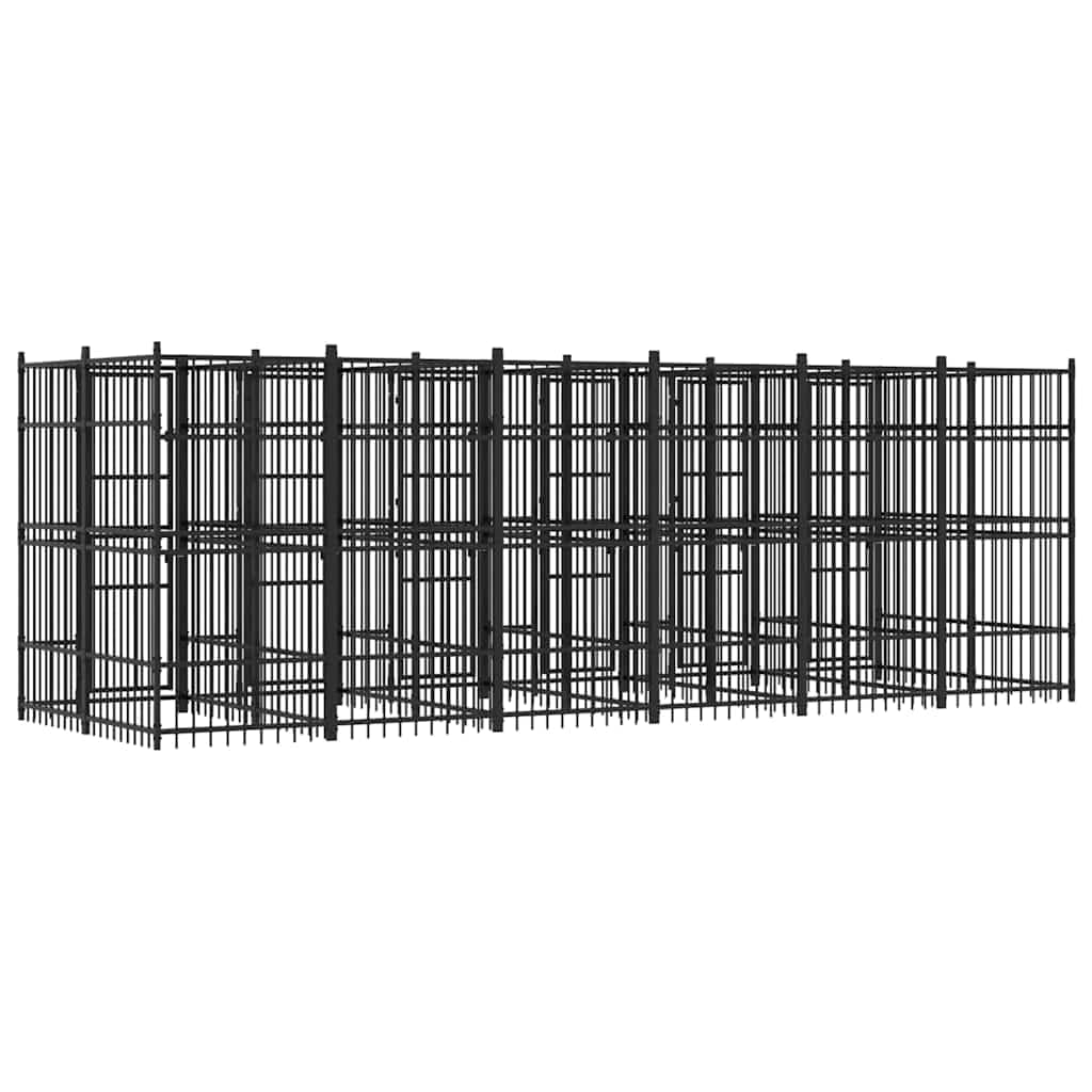 Cuccia per cani in acciaio, 11,06 m²