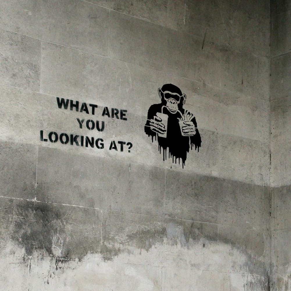 FINGERINSPIRE 9 peças de estêncil de pintura Banksy com pincel