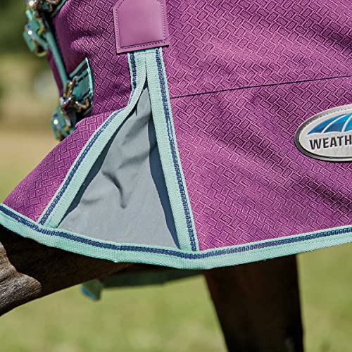 Image of WeatherBeeta ComFiTec Premier Freedom Pony Standard Neck Lite, Purple /Navy /Mint, 66 inch