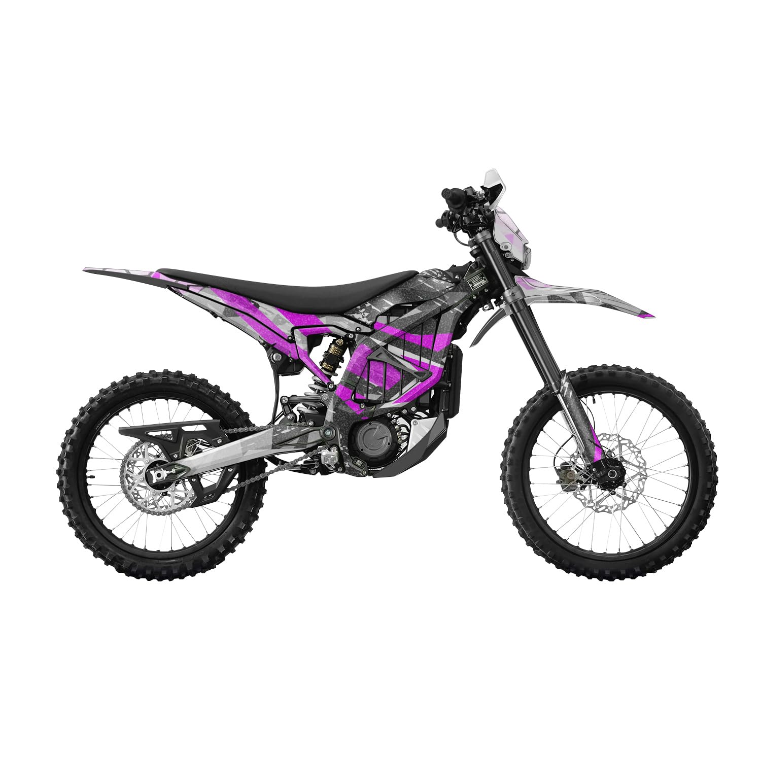 Glossy Glitter Surron Ultra Bee Graphics Kit Wrap - Grunge Star Magenta - Sur-Ron Skin - Premium 3M Vinyl Protective Wrap Decal Cover - Easy to Apply | Crafted in The USA by MightySkins