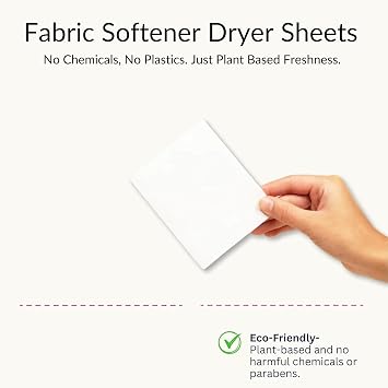Non-Toxic Dryer Sheets Eco Friendly, Paraben Free, Plant Based | Softens & Removes Static, Healthy dryer sheets - 40 Sheets (VELVET ROSES)