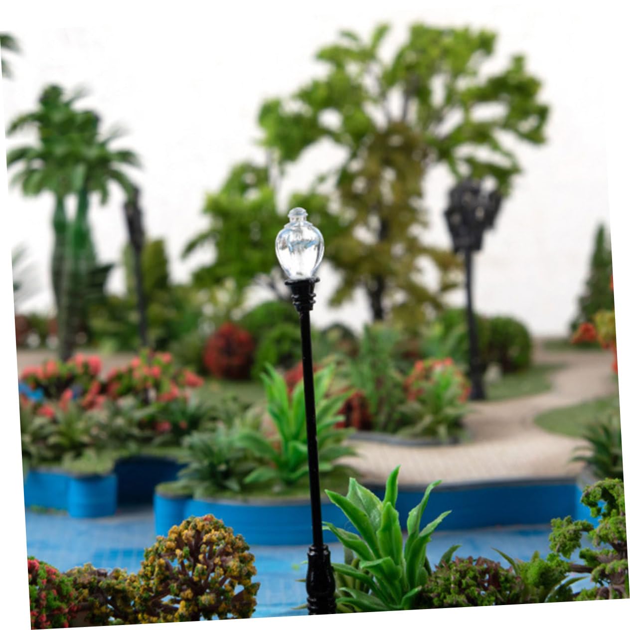 UPKOCH 5Pcs Miniature Garden Lamp Statues for Sand Table Decor Street Lamp Model Prop Light Post for DIY Architectural Display for House Models