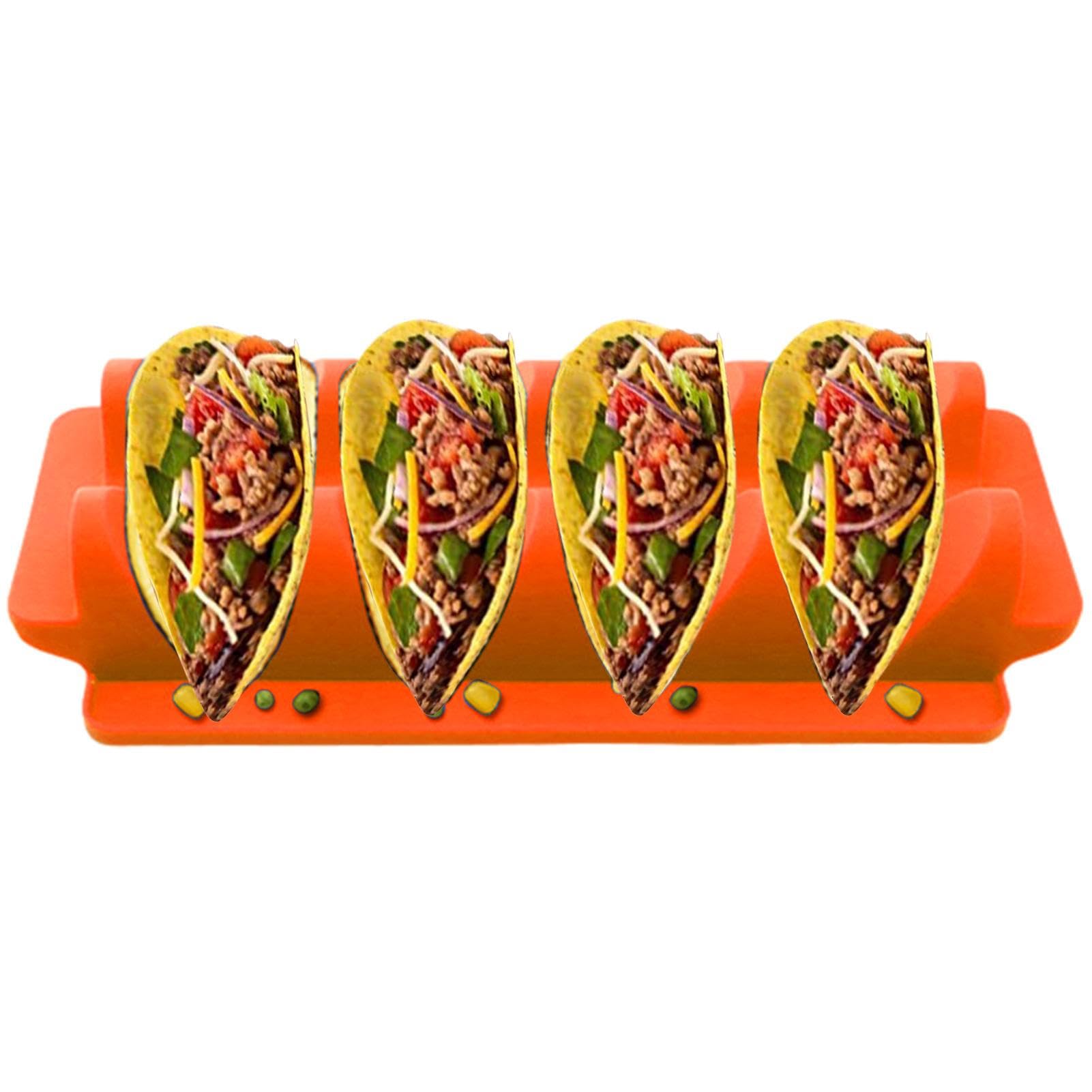 Supporto per taco, riutilizzabile, in silicone, antiscivolo, con 3