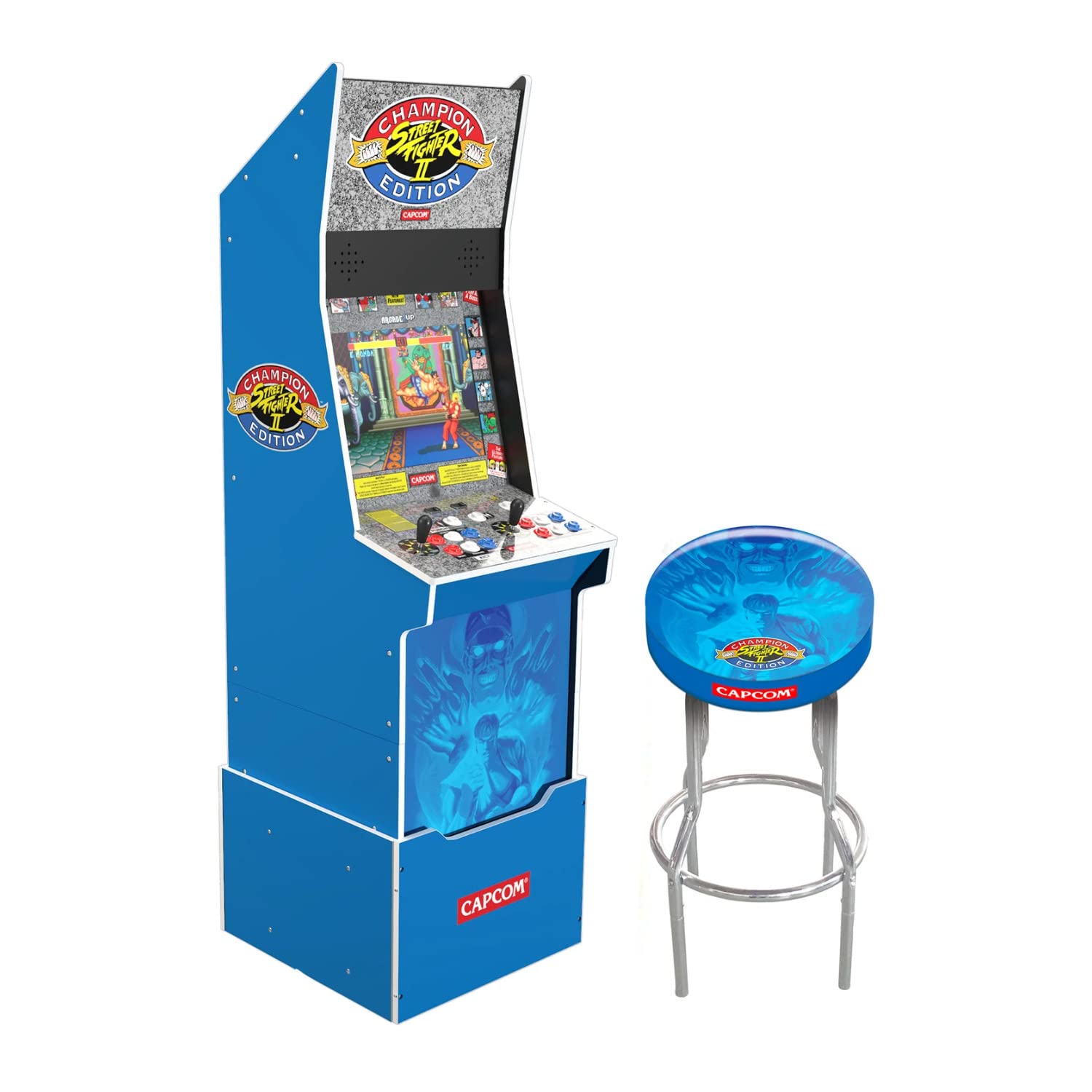 Buy Arcade1UP Street Fighter II Big Blue Arcade Machine with Riser and