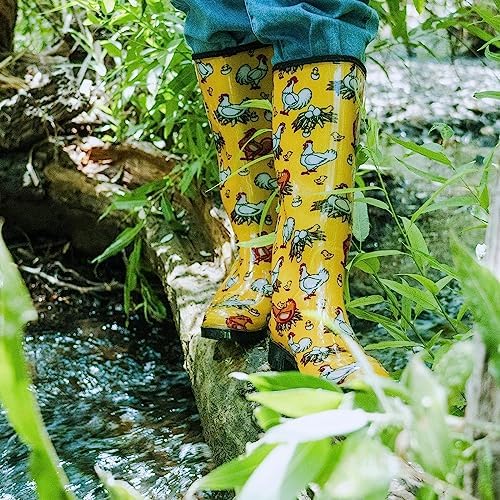 HISEA Women's Rain Boots Waterproof Garden Shoes Colorful Printed Knee High Rubber Boots Review | Image 5