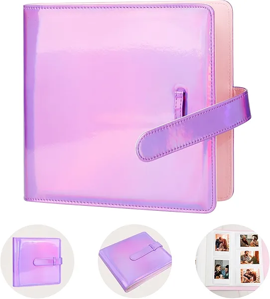 360 Pockets Photo Album for Fujifilm Instax Mini 12 11 9 8+ 8 99 40 EVO LiPlay Instant Film, fits Polaroid Snap/PIC-300/Z2300/ SocialMatic Cameras & Zip 2x3 Printer (Magic Purple)