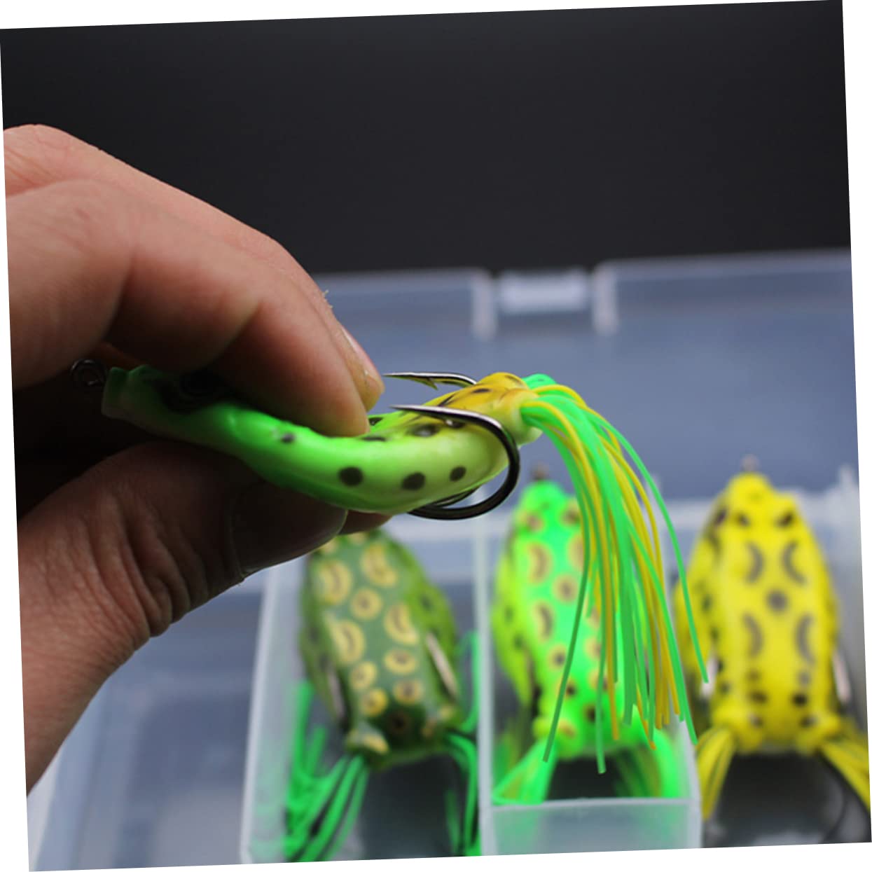 Garneck 5pezzi Esche Artificiali Per Pesca Al Bass Con Doppi Ganci Resistenti Esche Swimbait Corpo Cavo Crankbait Per Pesci Persici Con Scatola Porta-attrezzi