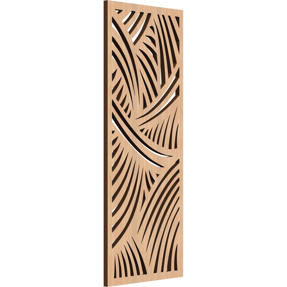 9 3/8"W x 24 3/8"H x 3/8"T Chester Decorative Fretwork Wood Wall Panels, Hickory