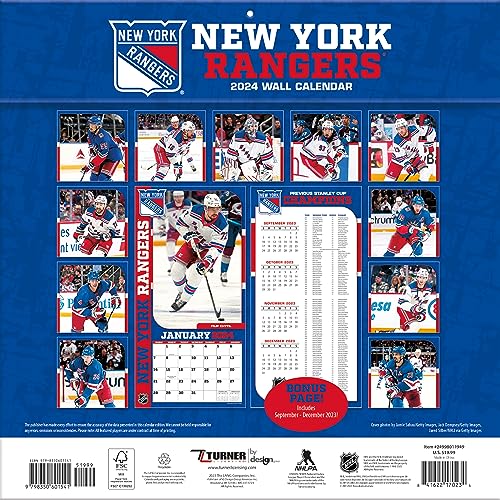 New York Rangers 2024 Team Calendar