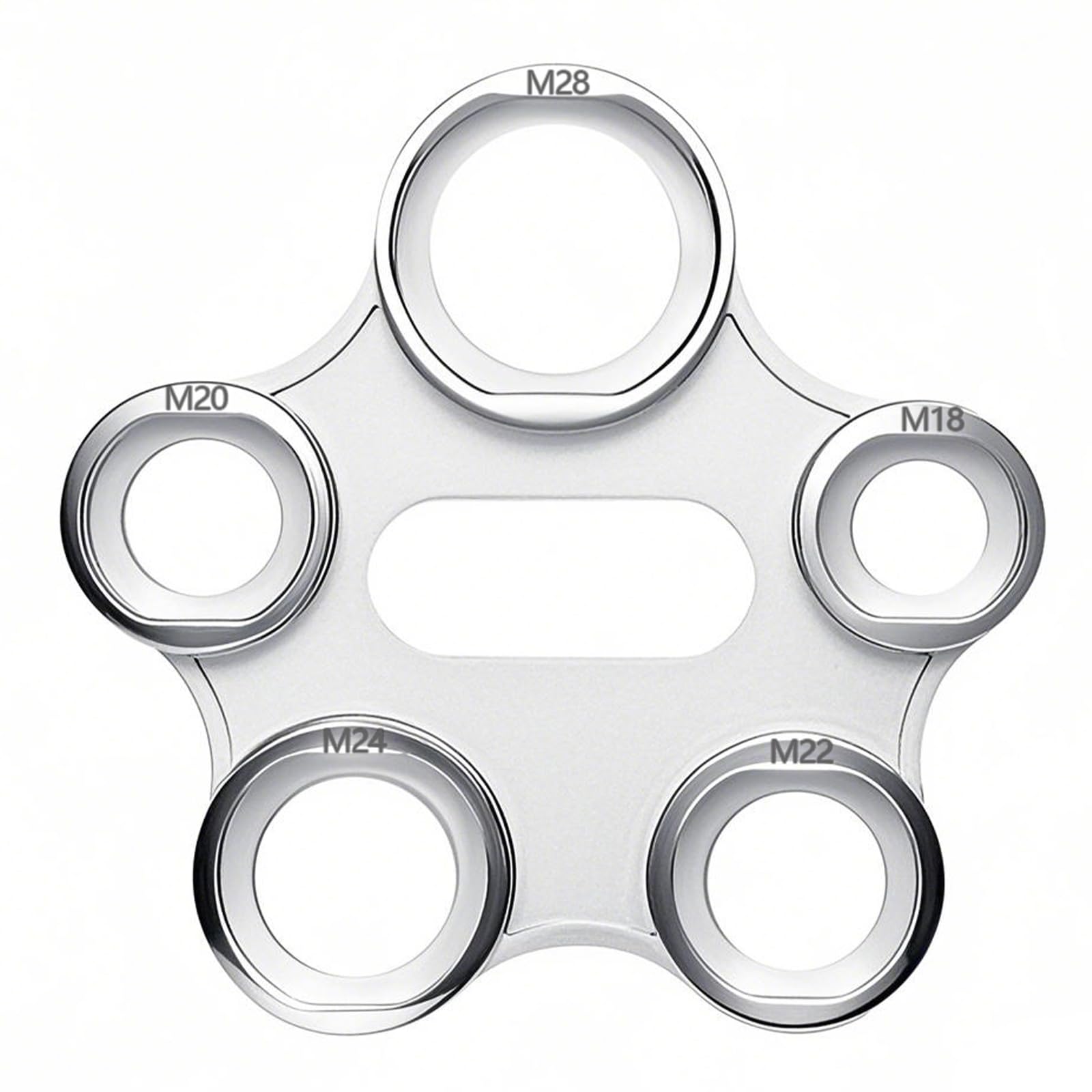Elsrantor Faucet Aerator Wrench, Universal Replacement Aerator Faucets Wrench Tool Zinc Alloy, 10 Sizes, for M16 /M18 / M20 / M22 / M24 / M28 (Silver)