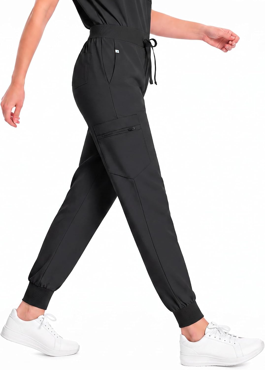 SUNME Scrubs for Women Set, V Neck Top & Jogger Pants with 9 Pockets