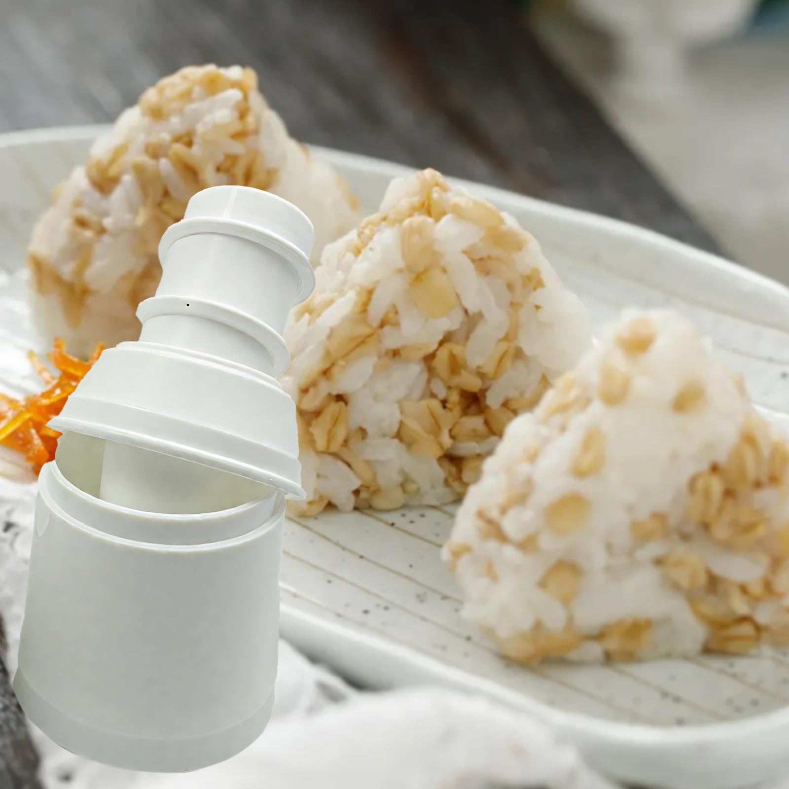 Lot de 2 moules onigiri forme 3 en 1 pour boulettes de riz, poisson et wonton sushi