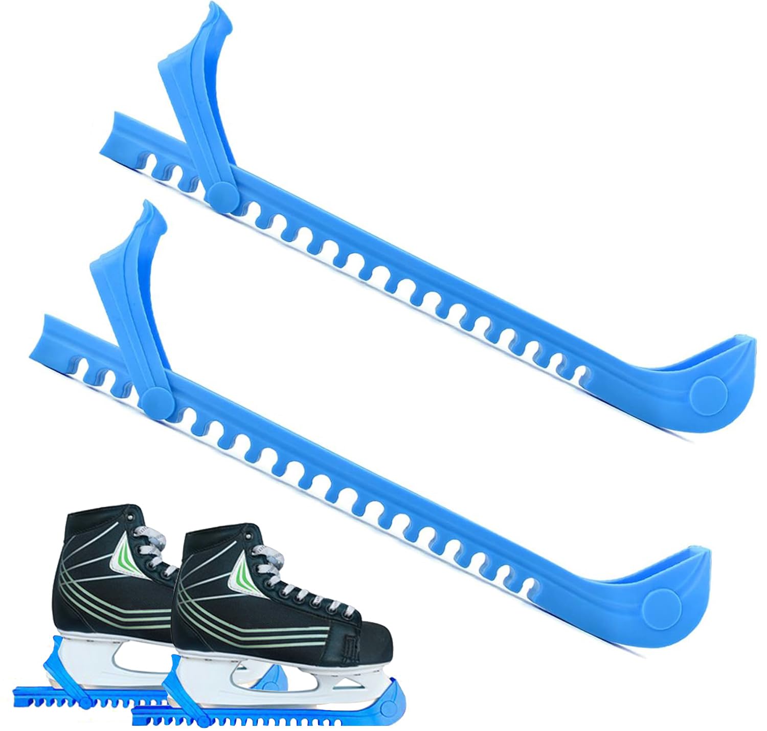 1 Paire De Protège-lames EIHI Pour Patins Hockey - Chaussettes élastiques Noires Taille L