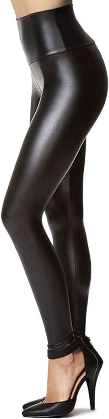 Tagoo Women's Stretchy Faux Leather Leggings Pants