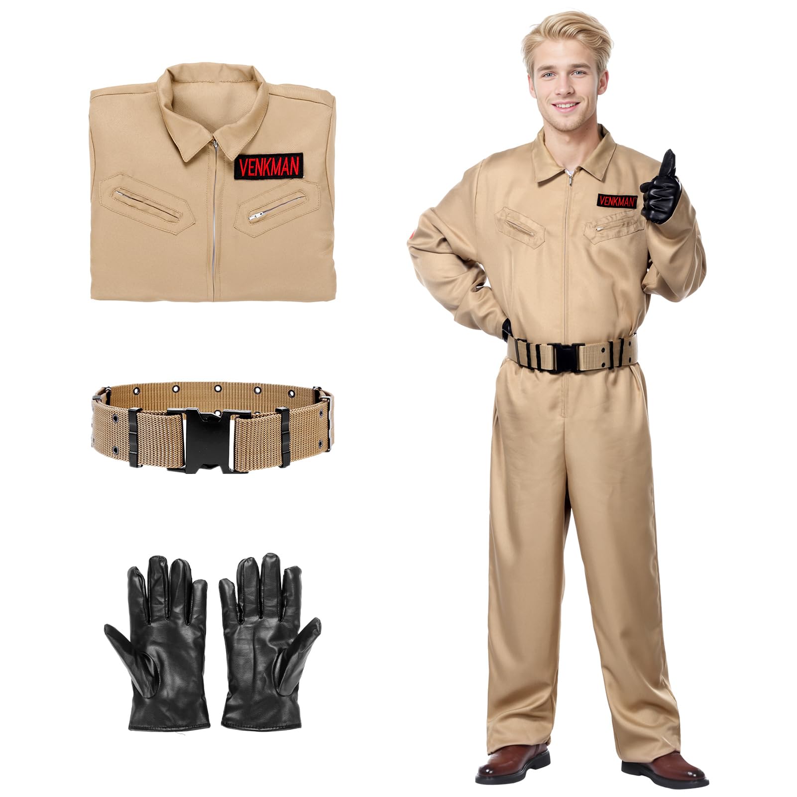 Alaiyaky Halloween Men's Jumpsuit Set (Style A, S)