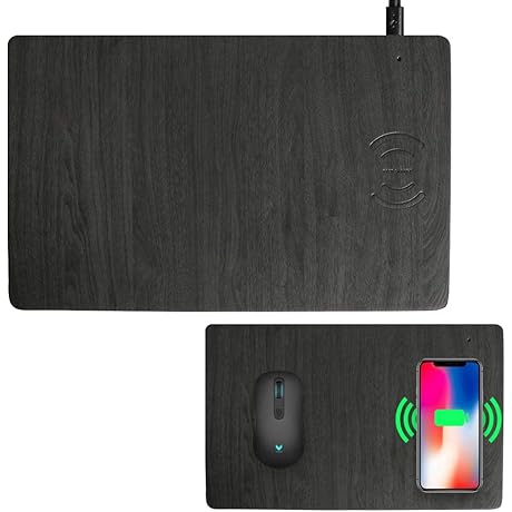 Fast, Sleek Charger Mouse Pad: Qi Certified Superfast Wireless Charging