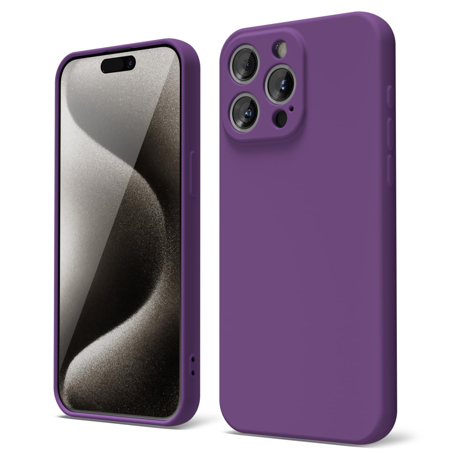 oakxco for iPhone 16 Pro Max Case Liquid Silicone, Soft Rubber Gel Elegant Aesthetic Basic Simple Cover, Cute Thin Slim TPU Matte Solid Color Plain Smooth Case for Women Girl, Light Pink — view 1157