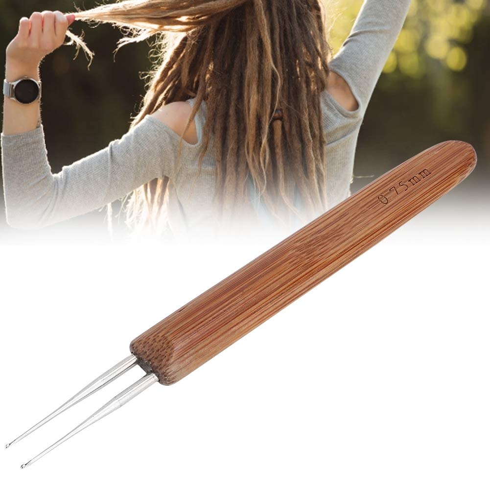 Strumento Di Gancio All'uncinetto, Ganci All'uncinetto Dreadlocks Per Capelli 0,75 Mm Con Aghi All'uncinetto Opzione A Doppio O Doppio Per Capelli Per Estensioni Dei Capelli E Dreadlocks (#2 - Foto 6