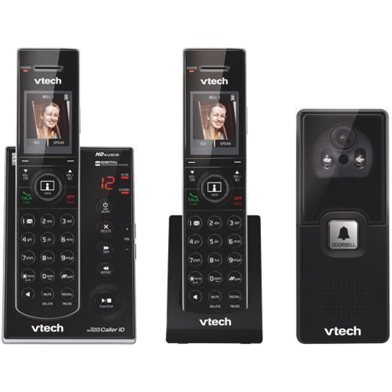 VTECH IS7121-2 DECT 6.0 2-Handset Video Doorbell Landline Telephone