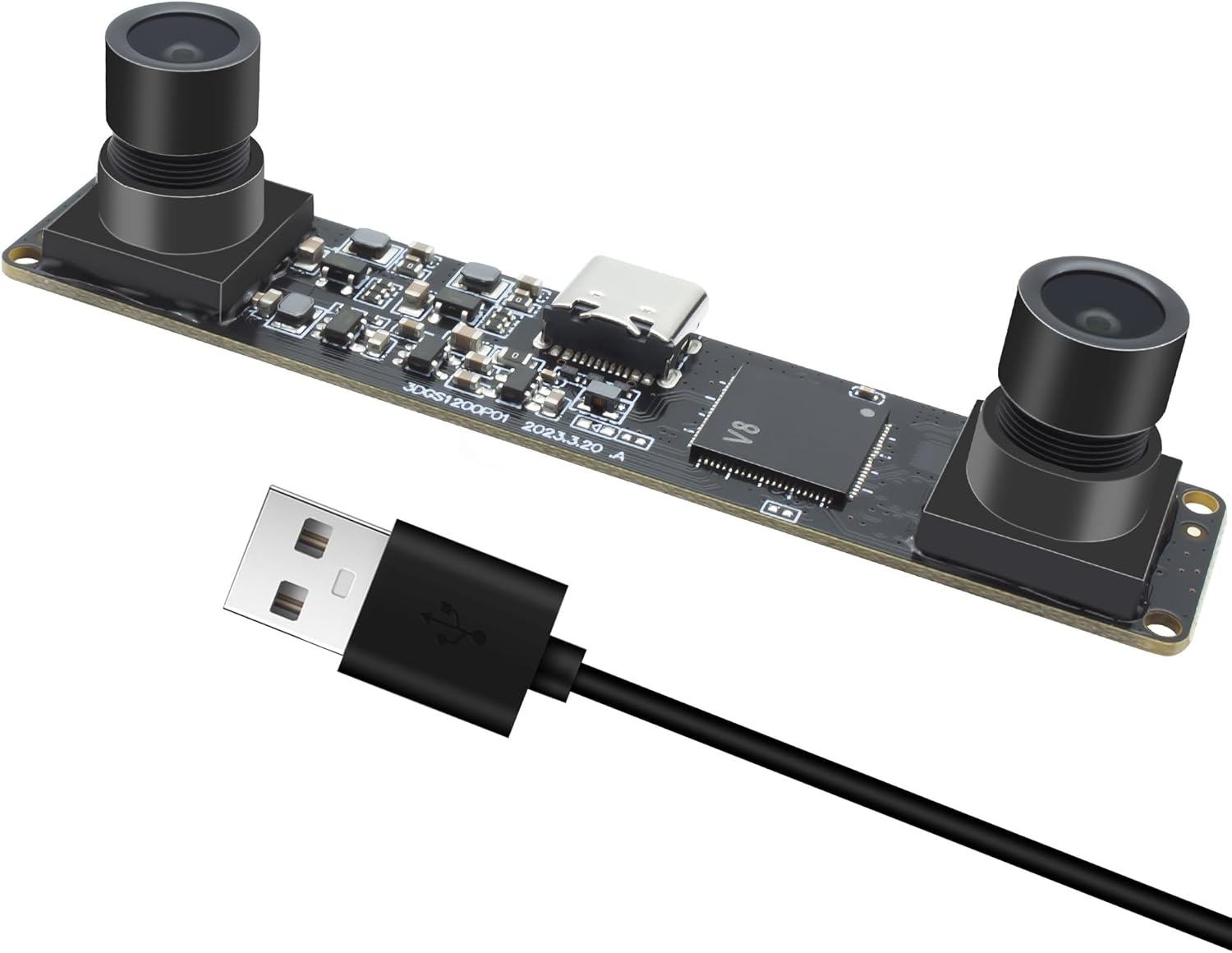 MMlove USB Stereo Camera Module,1200P 60FPS Global Shutter Synchronous Dual Lens 600P 120FPS High Speed 3D Webcam,94° Viewing Angle Lightburn Camera for VR Face Recognition,PC/Laptop/Raspberry Pi-image-29