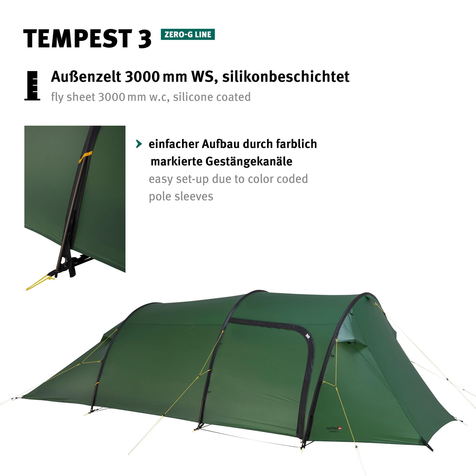 Wechsel Tents Tempest 3 Zero-G Tunnel Tent for 3 Persons, Large Interior: Buy Online at Best Price in UAE
