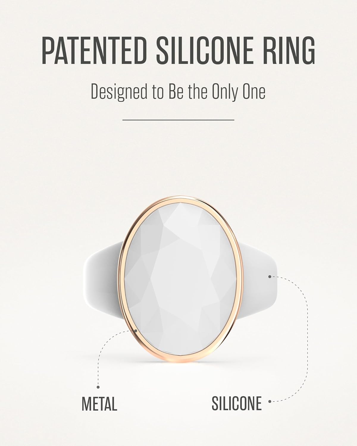 Rinfit Silicone Wedding Bands for Women - Women's Silicone Rings - Rubber Wedding Band - Oversized Oval - Patent Pending Design - Image 5