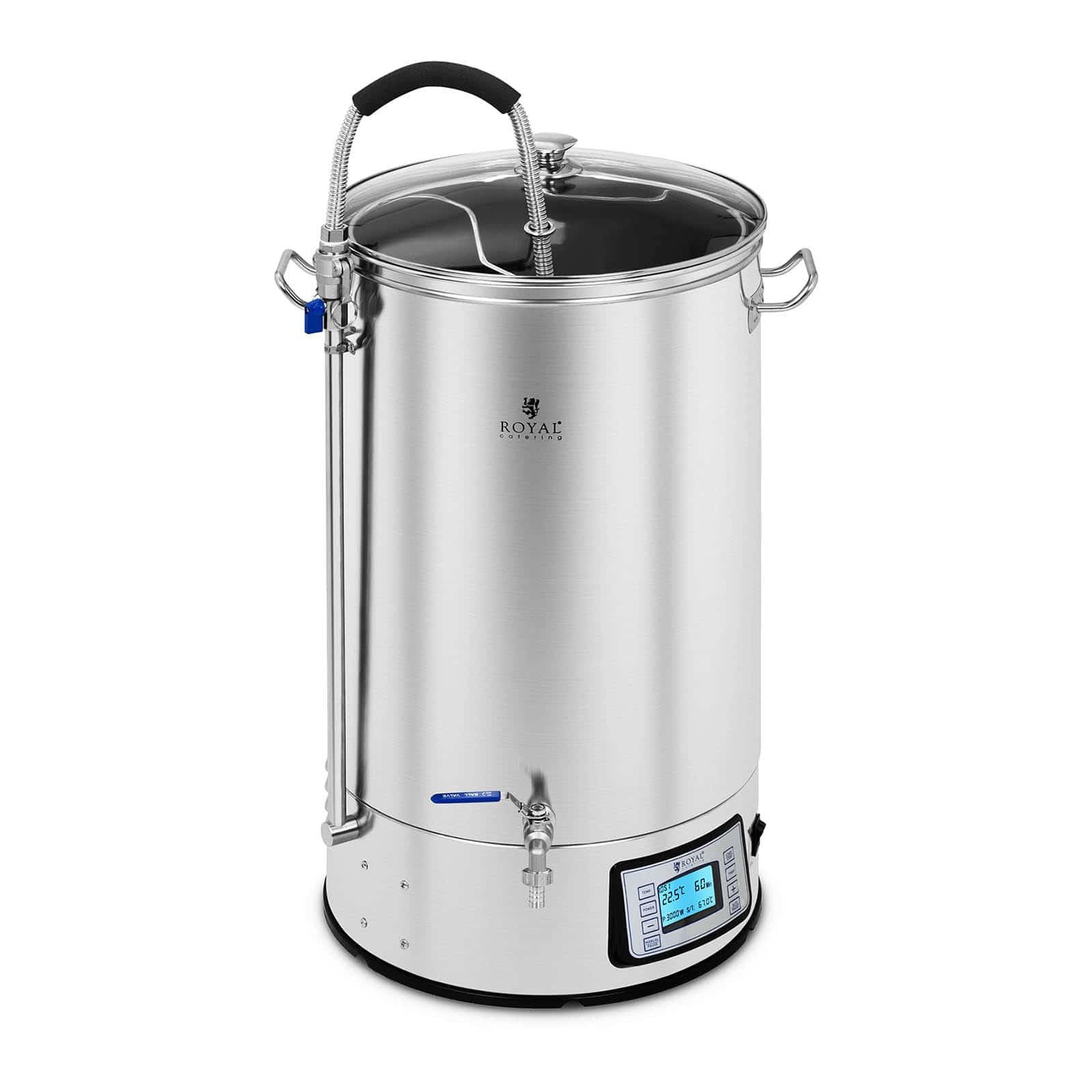 Helloshop26 Cuve de Brassage 60 litres 3 000 Watts Professionnel Acier Inoxydable 14_0004601