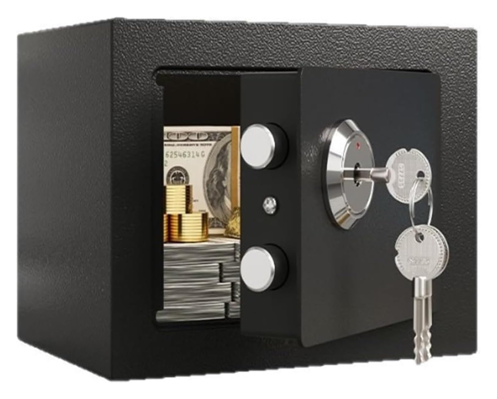 Cassaforte a mobile, Casseforti a gabinetto Cassetta di sicurezza domestica piccola(Nero)