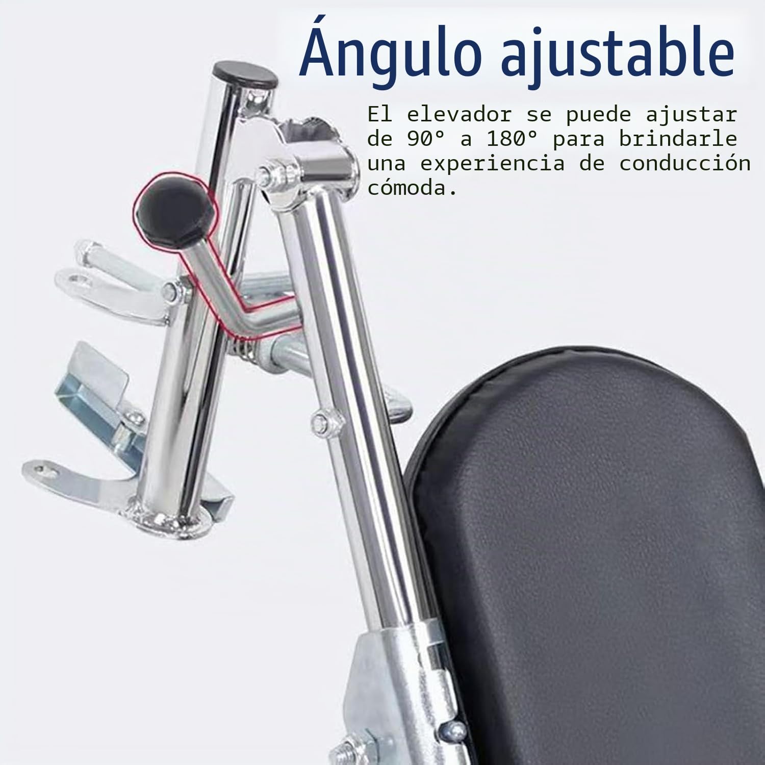 Reposapiés ajustable para silla de ruedas, universal, capacidad de carga: 100 kg, fácil de limpiar, ángulo ajustable/90° – 180°, placa acolchada para pies apto para personas mayores (izquierda)