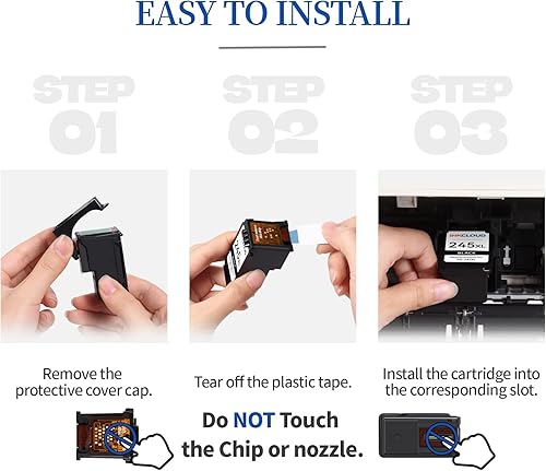 Miniatura 2 de INKCLOUD Cartucho de tinta compatible 245XL de repuesto para Cannon Pixma MX490 MX492 MG2522 TS3100 TS3122 TS3300 TS3320 TS3322 TR450 MG2500, negro,