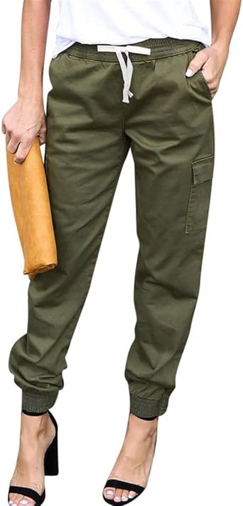 Huixin Pantalones De Tiempo Libre Mujer Elastische Taille con Cordón Pantalon  Cargo Fashion Anchas Casuales Unicolor Elegantes Basicas Pantalones De Las Mujeres  Pantalones Verano Disfraz: Amazon.es: Ropa