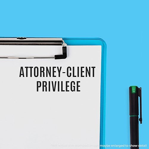 Miniatura 3 de Sello de privilegio de abogados y clientes sellos legales para abogados hasta 5 mil impresiones disponible en 11 colores de tinta reinkable fácil de