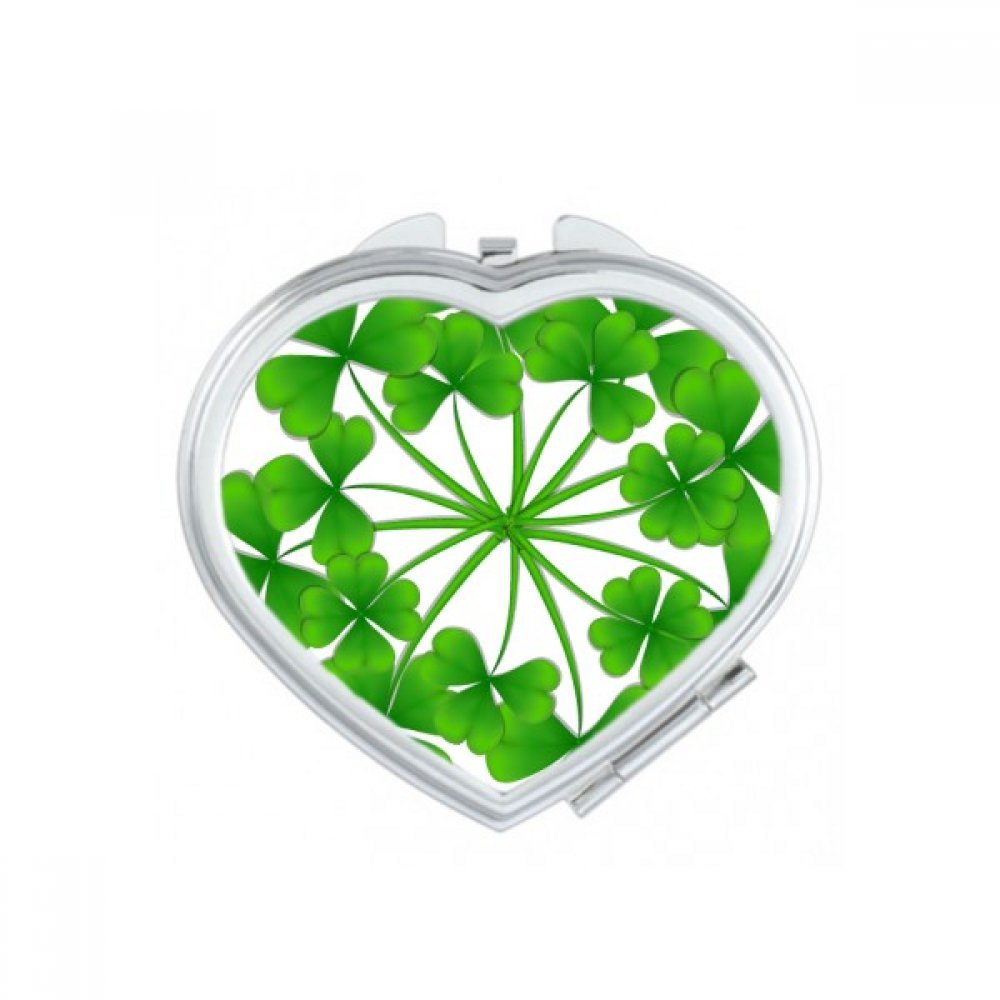 Miroir de poche trèfle à quatre feuilles petit miroir maquillage compact rond