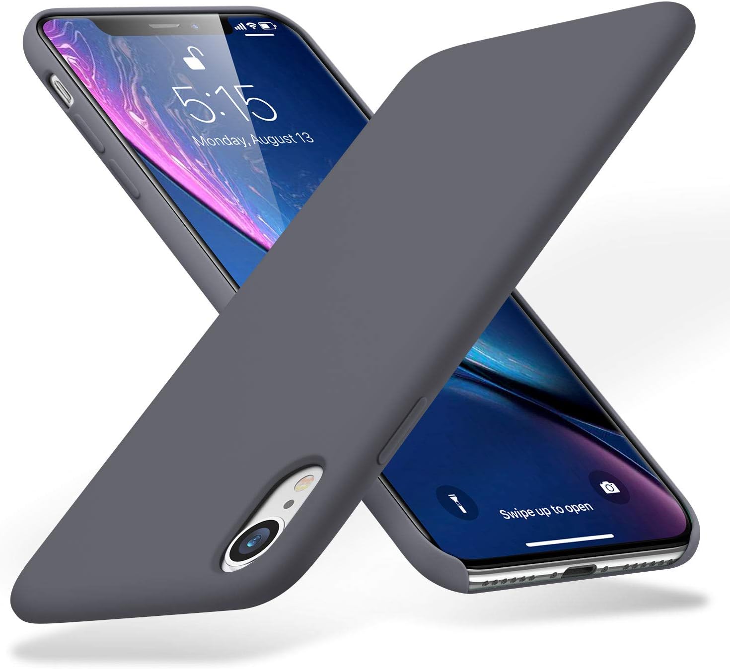 ESR Yippee Color Soft Case for iPhone XR, Liquid Silicone Case Cover with [Good Grip] [Drop Protection] [Scratch Resistance] Comfortable Grip for The iPhone XR(6.1”), Shadow Gray