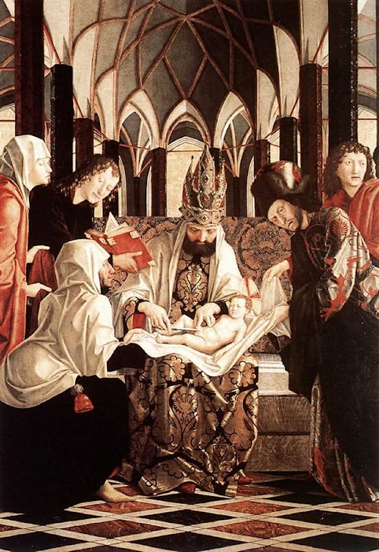 Tableau Circoncision du retable de St Wolfgang Michael Pacher 60x90cm