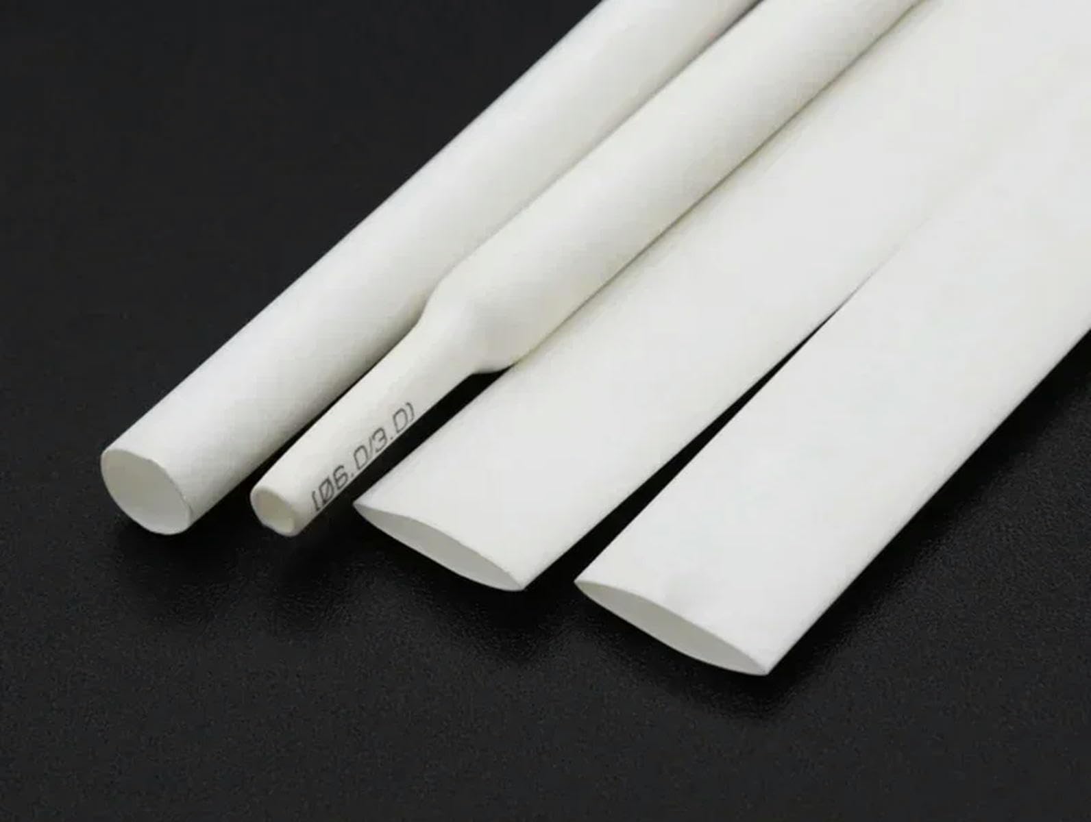 1/5/10M 2:1 Tubo termorestringente Dia1 2 3 4 5 6 7 8 9 10 12 14 16 20 25 30 40 50 60 70 80mm Guaina per cavi termici isolata-Bianco-Dia 40mm-10 metri