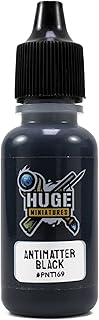 Huge Miniatures Acrylic Paint, Antimatter Black Model Paint Miniature Scale Modeling Color â€“ 17ml Dropper Bottle