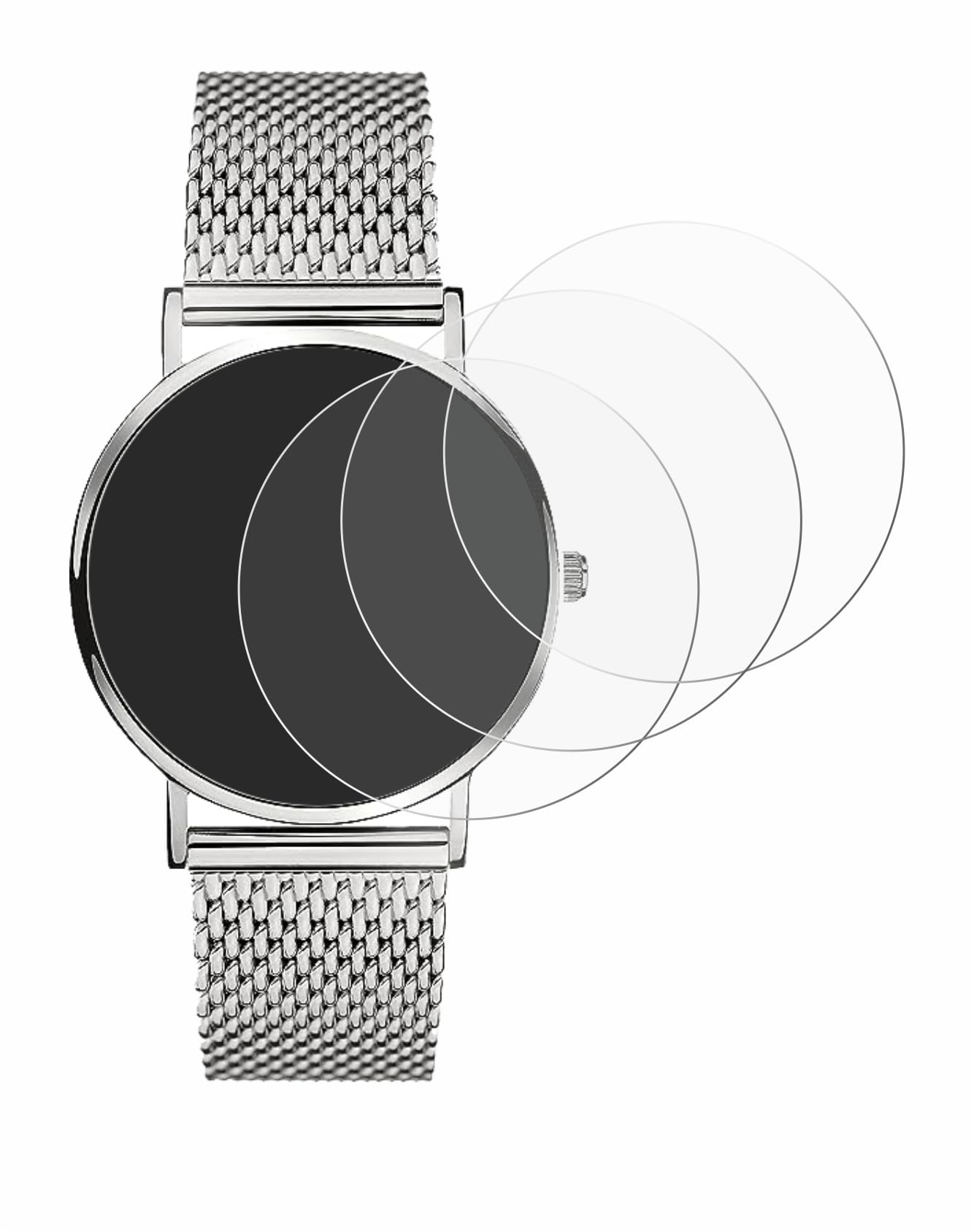 savvies Screen Protector compatible with Liebeskind New Case Mesh (34 mm) Protection Film Clear 6-Pack