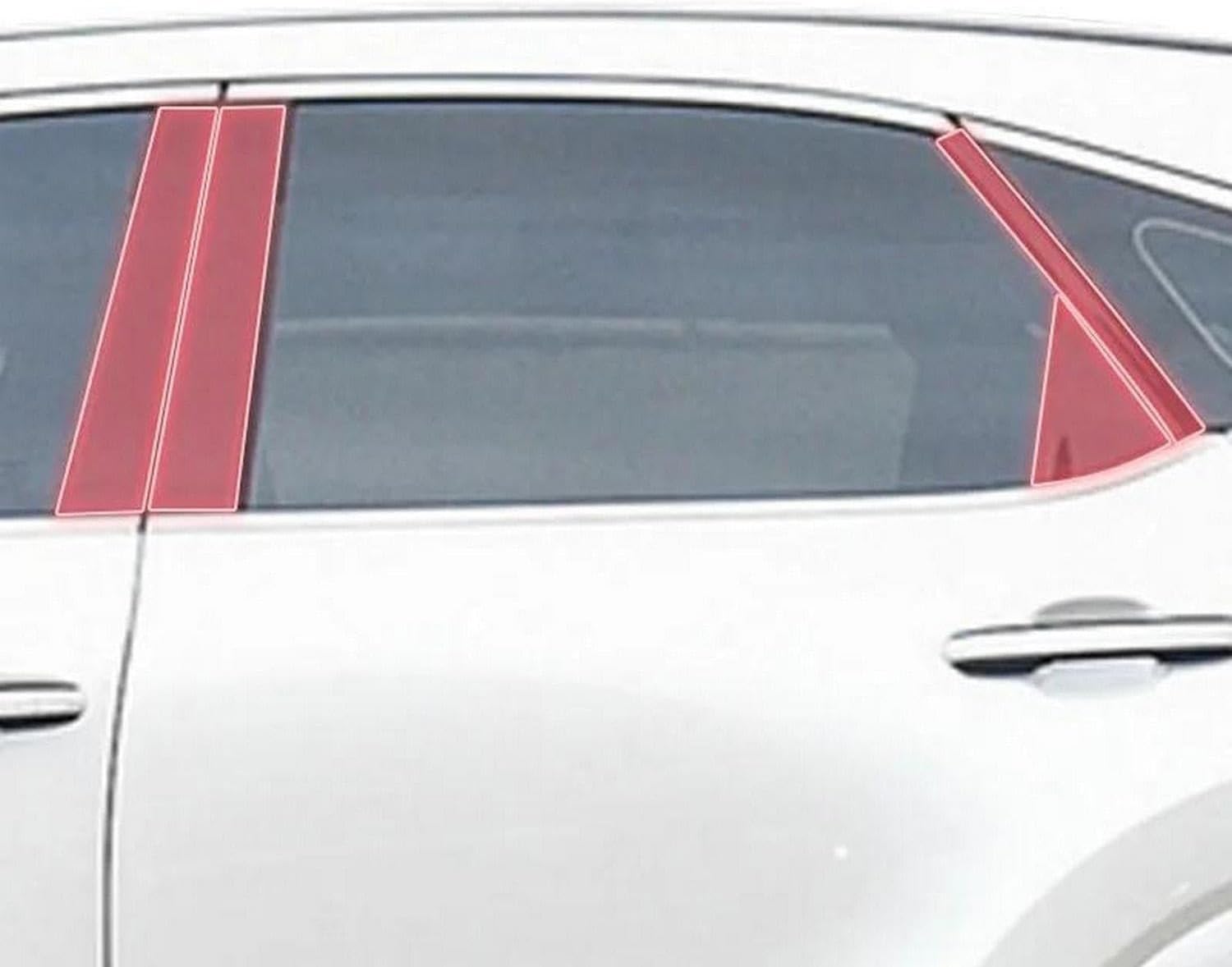 Car B/C Pillar Anti Scratch PPF/TPU Protective Film Transparent/Carbon Fiber Sticker refit，for Lexus RX 2016-2021