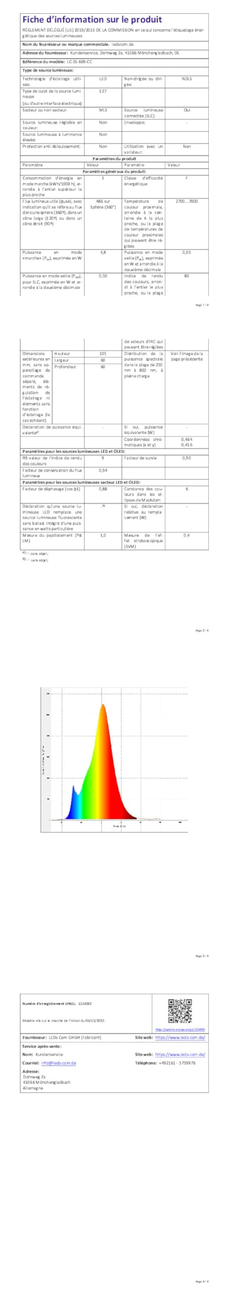 ledscom.de 2x Porzellan Decken-Einbauleuchte TELA schwarz, inkl. E27 LED Lampe 486lm, Smart Home, warmweiß - kaltweiß