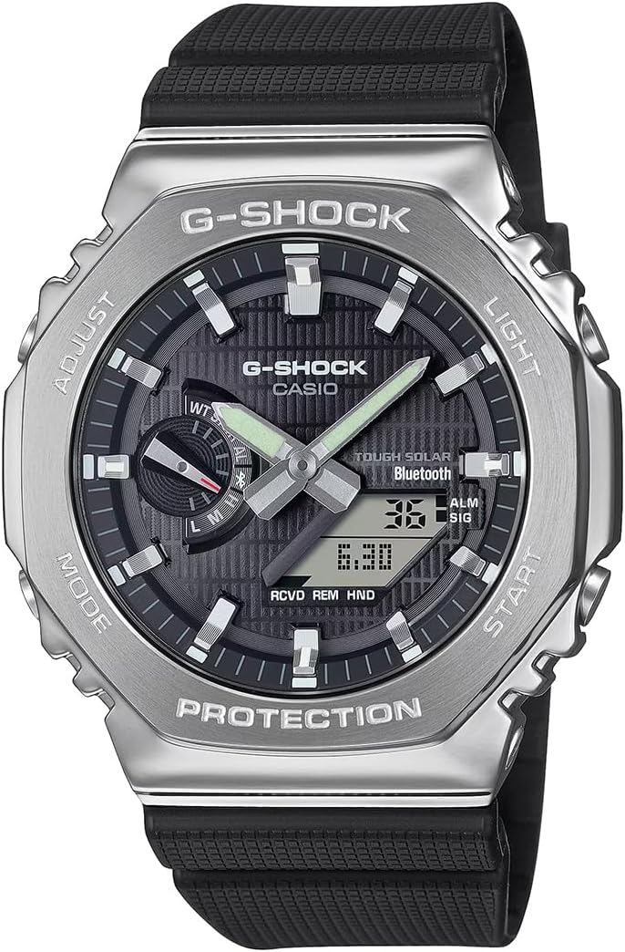 Watches G-Shock Men Bio-resin band-GBM-2100-1ADR, Black, 49.3 × 44.4 × 11.9 mm, strap