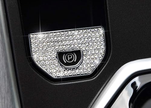 Miniatura 3 de Compatible con Range Rover Evoque 2013-2019 Accesorios Bling Embalaje Modo de Conducción Calcomanías de diamantes de imitación para mujeres (Plata)