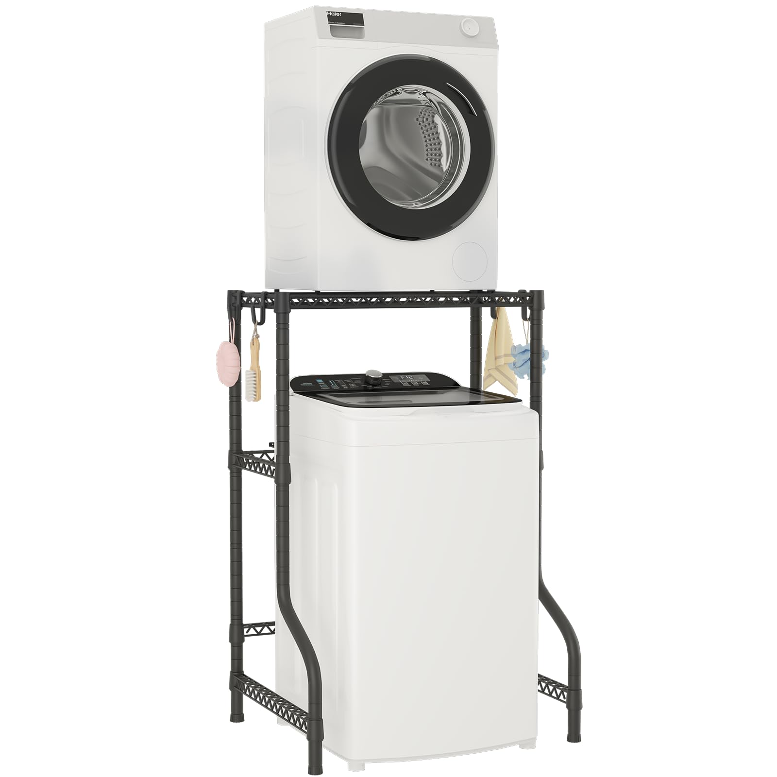 Photo 1 of *** MISSING HARDWARE **** ULIFHOME U16 Upgraded Washer Dryer Stacking Rack for Narrow Laundry Room