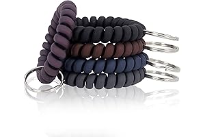Key Holder for Wrist: Wrist Key Chain Spring Flexible Spiral Wrist Coil Sauna Keychain