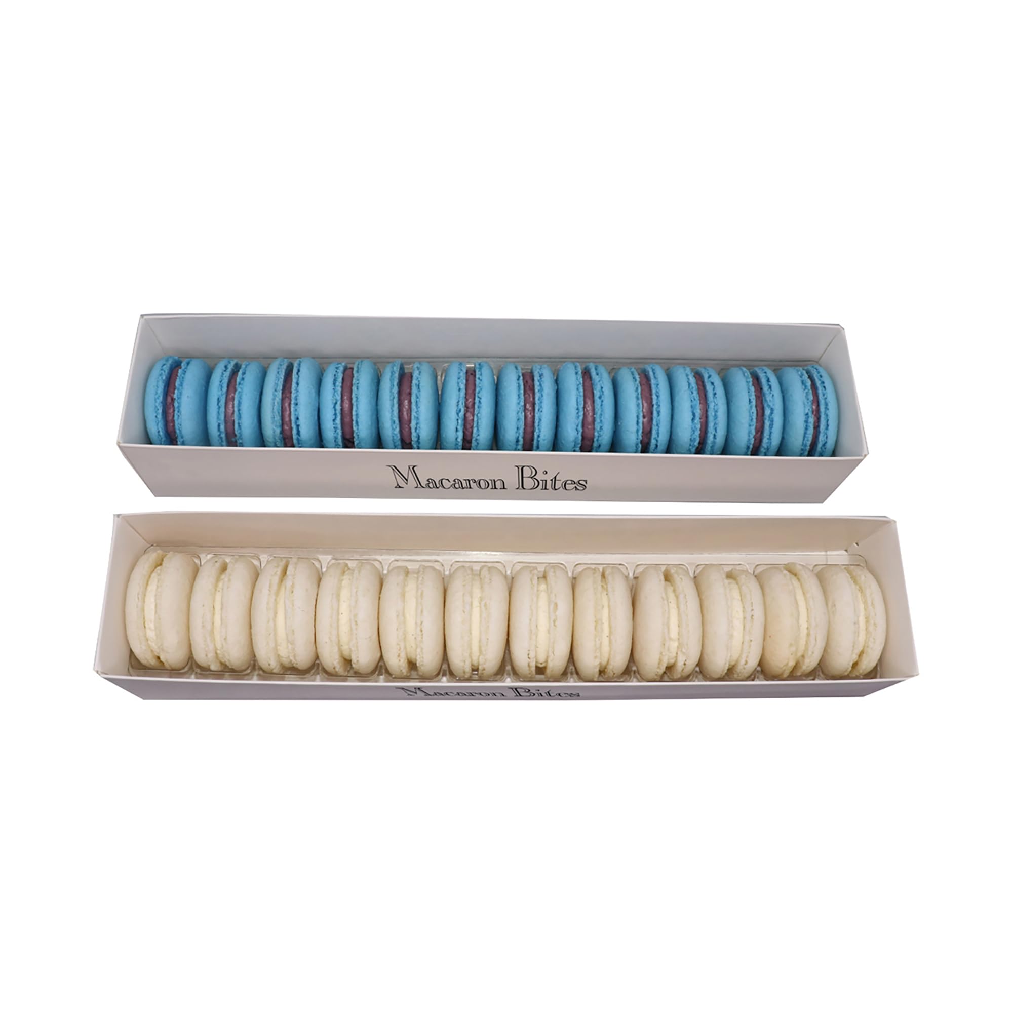 Macaron Bites Blueberry and Vanilla Macarons, 24 Count