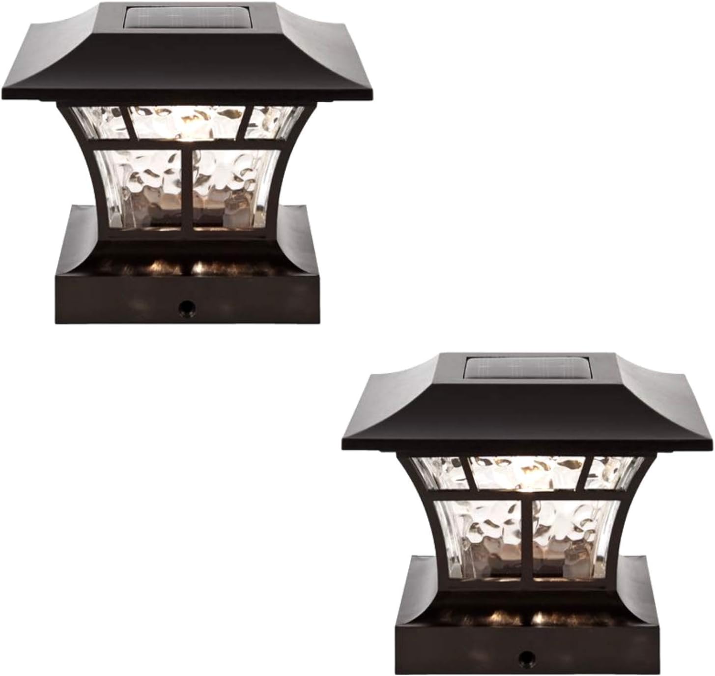 Noma Solar Post Lights | Waterproof Outdoor Cap Lights for 4 x 4 Wooden or Vinyl Posts, Deck, Patio, Garden, Décor or Fence | Warm White LED Lights, 2-Pack