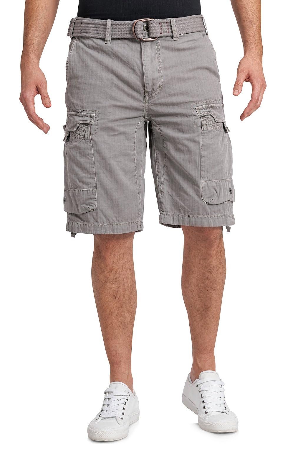 Jet Lag Bermuda cargo pour homme, avec ceinture, longueur genou, coupe ample