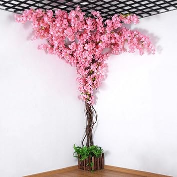ファッション雑貨 装飾的な花の花輪の人工桜の木ピンクの枝の枝の花diyの結婚式の装飾の壁ホーム屋外 シャオミ Www Vacuslim48 Com