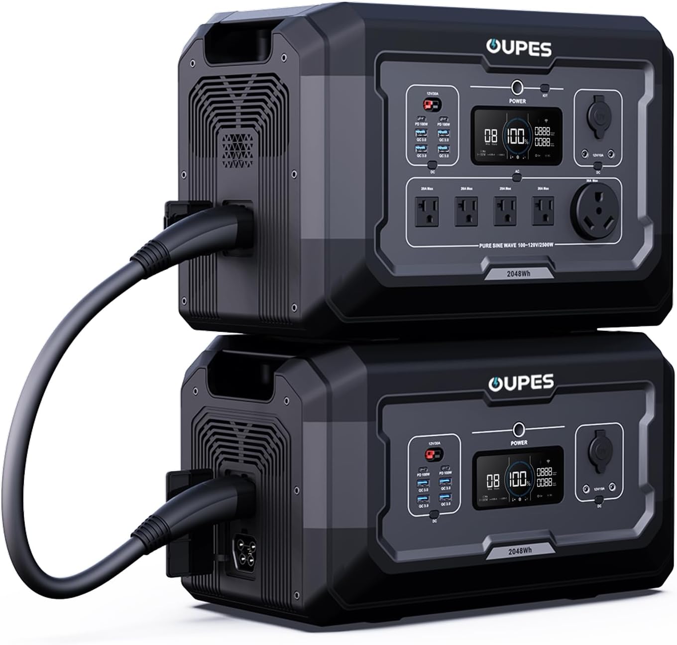OUPES Mega 2 Portable Power Station with B2 Extra Battery