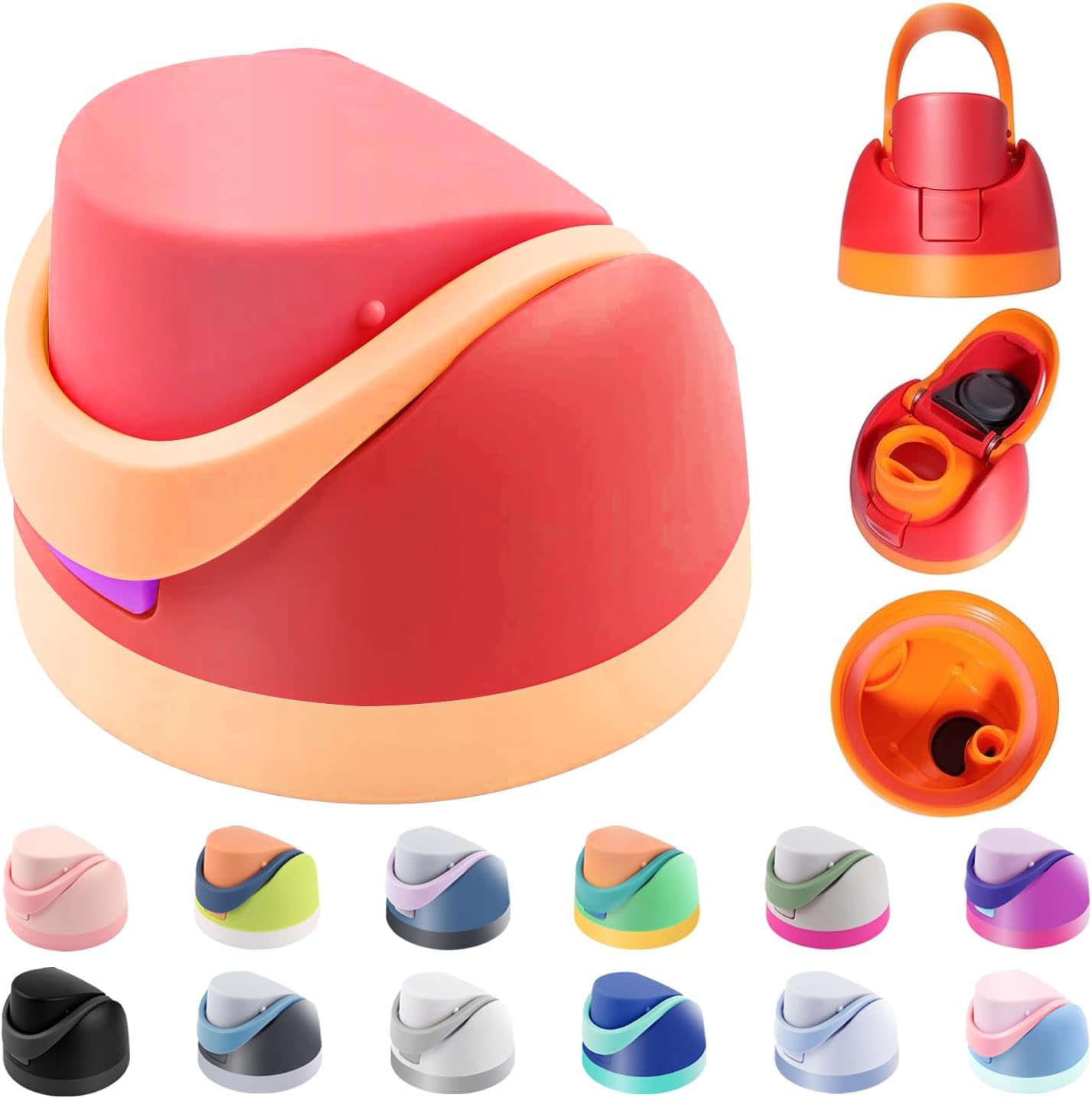 Replacement Lid for Owala Freesip, Compatible with Owala Cup 16oz 24oz 32oz 40oz,One Button Water Bottle Top Replacement Cap, Leakproof Lids Accessory,BPA-Free